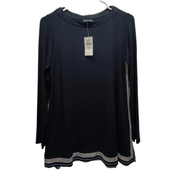 J. Jill Long Sleeve Pullover Tunic Women's XSP Petite Black Stretch MSRP $89 NWT - Picture 1 of 14